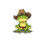 Thumbnail: Whimsical Frog With Farmer Hat Kiss-Cut Stickers for Fun Decor