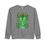 Thumbnail: Toddler Dragon Green Pixel Fantasy Art Sweatshirt 
