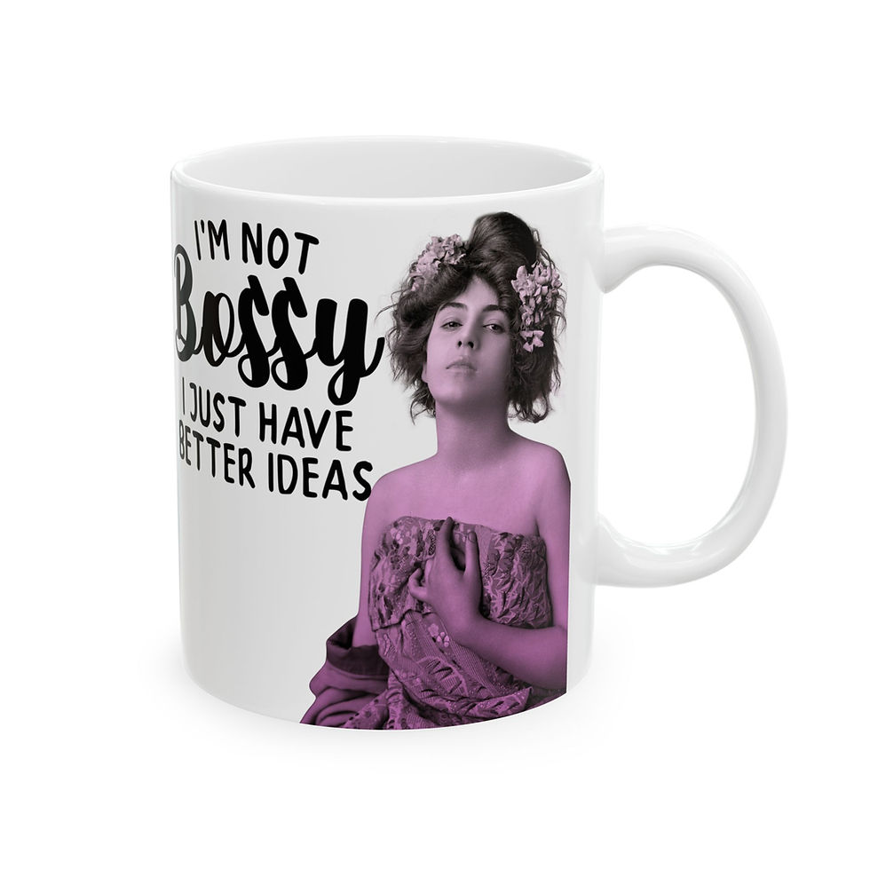 Thumbnail: Snarky Vintage Woman "I'm Not Bossy" Ceramic Mug Purple Gradient Colors