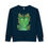 Thumbnail: Toddler Dragon Green Pixel Fantasy Art Sweatshirt 