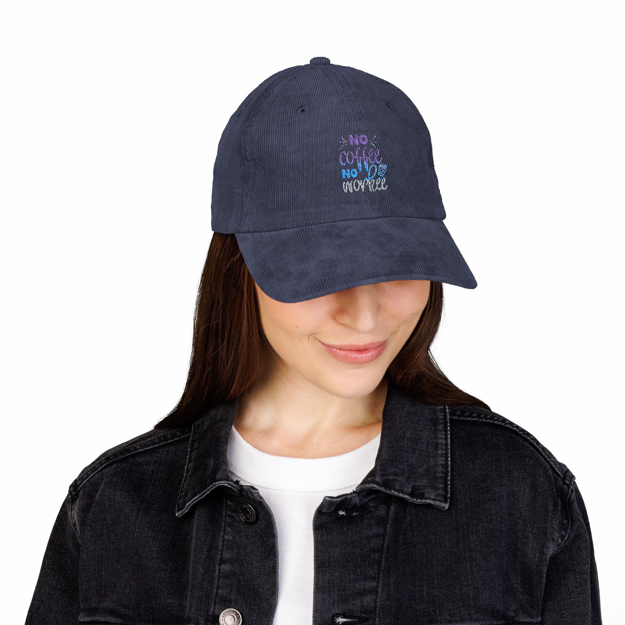 No Coffee No Workee Cap | Corduroy Embroidered Baseball Hat