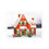 Thumbnail: Christmas Cottage With Santa And Snowman Kiss-Cut Sticker