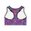 Thumbnail: Women Synthwave-Vaporwave 90s Purple Geometry Sports Bra