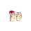 Thumbnail: Cute Owl Couple Christmas Sticker - Kiss-Cut Vinyl Decal