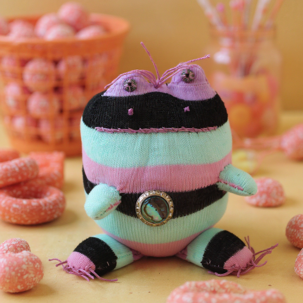 Francis the Frog Handmade Sock Doll