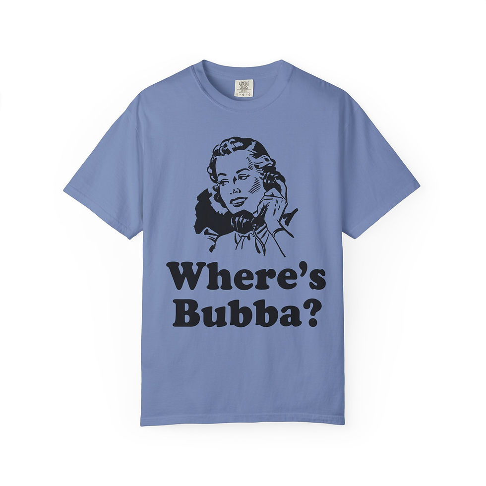 Thumbnail: Unisex Adult "Where’s Bubba?" Funny Retro T-Shirt 