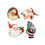 Thumbnail: Vintage Santas Die-Cut Sticker Set of 4 — Retro Christmas Holiday Decals 