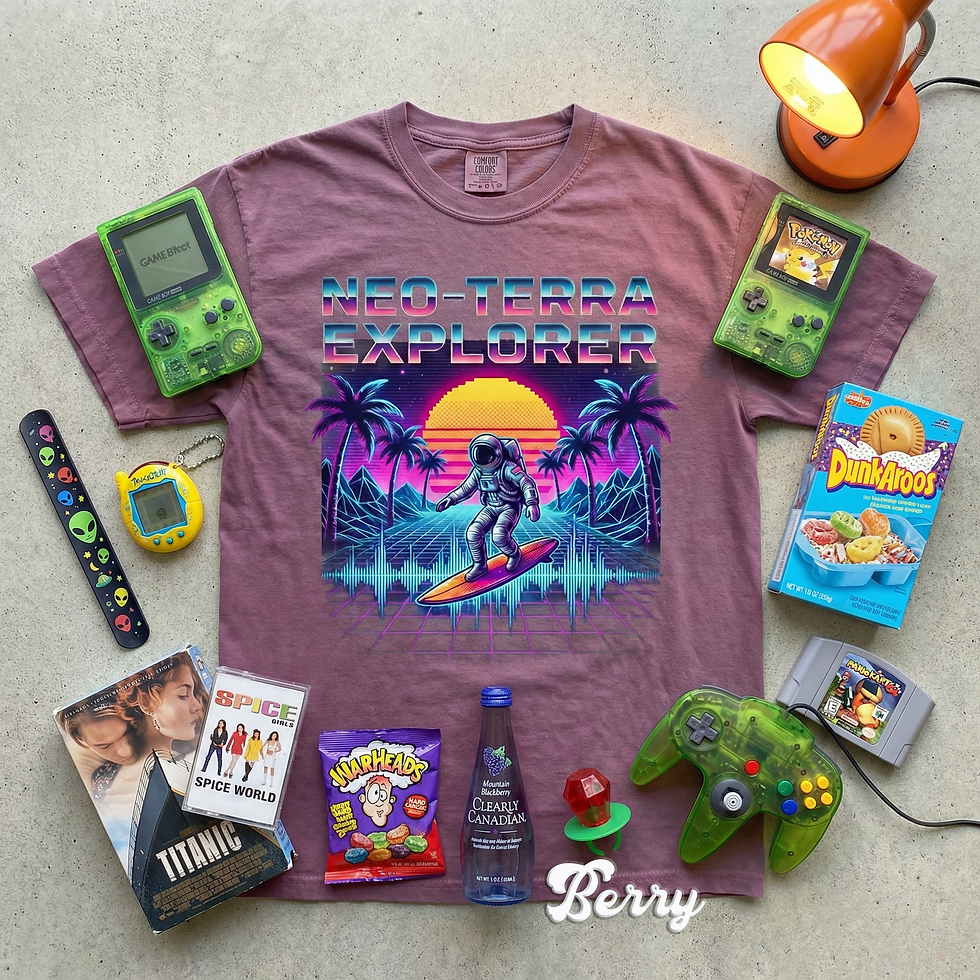 Thumbnail: 90s Synthwave GenX Astronaut T-shirt | Vaporwave Retro Space Tee