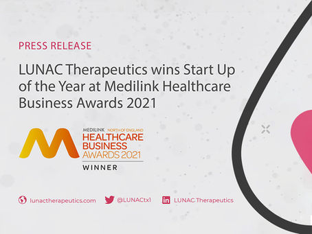 LUNAC Therapeutics wins 'Start Up of the Year' at Medilink Healthcare Business Awards