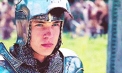 William Moseley in battle armor and helmet for Narnia.