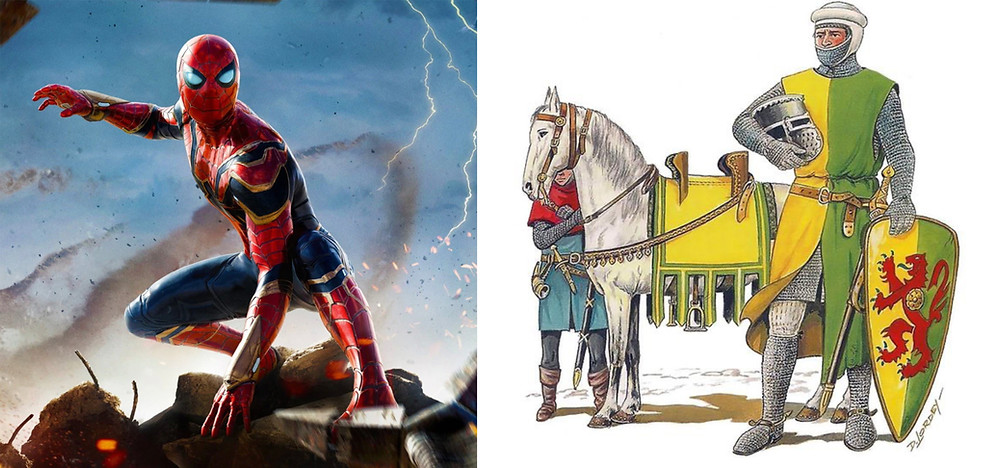 Spider-Man with a suit of armor.