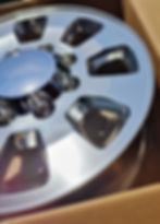 Thumbnail: 18" Polished Silverado Sierra 2500 3500 Rims Caps Set of 4 5501 Replica