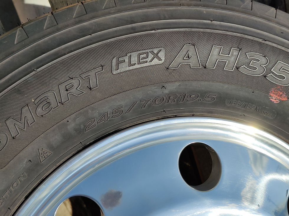Thumbnail: Ford Super Duty 19.5 Rims Tires 4 Polished Alloy 2 Steel 10 lug 10x225 F600 F550
