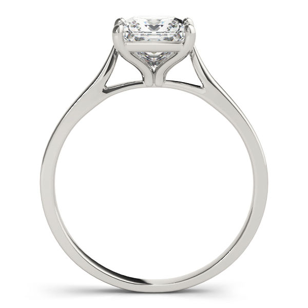 Thumbnail: 0.70 - 1.50 Carat Princess Cut Diamond Cathedral Setting Ring in 14k Gold