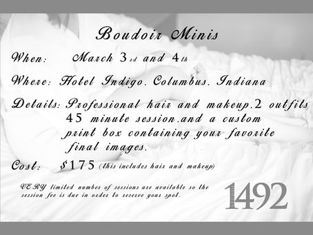 Boudoir Mini Sessions Now Available!