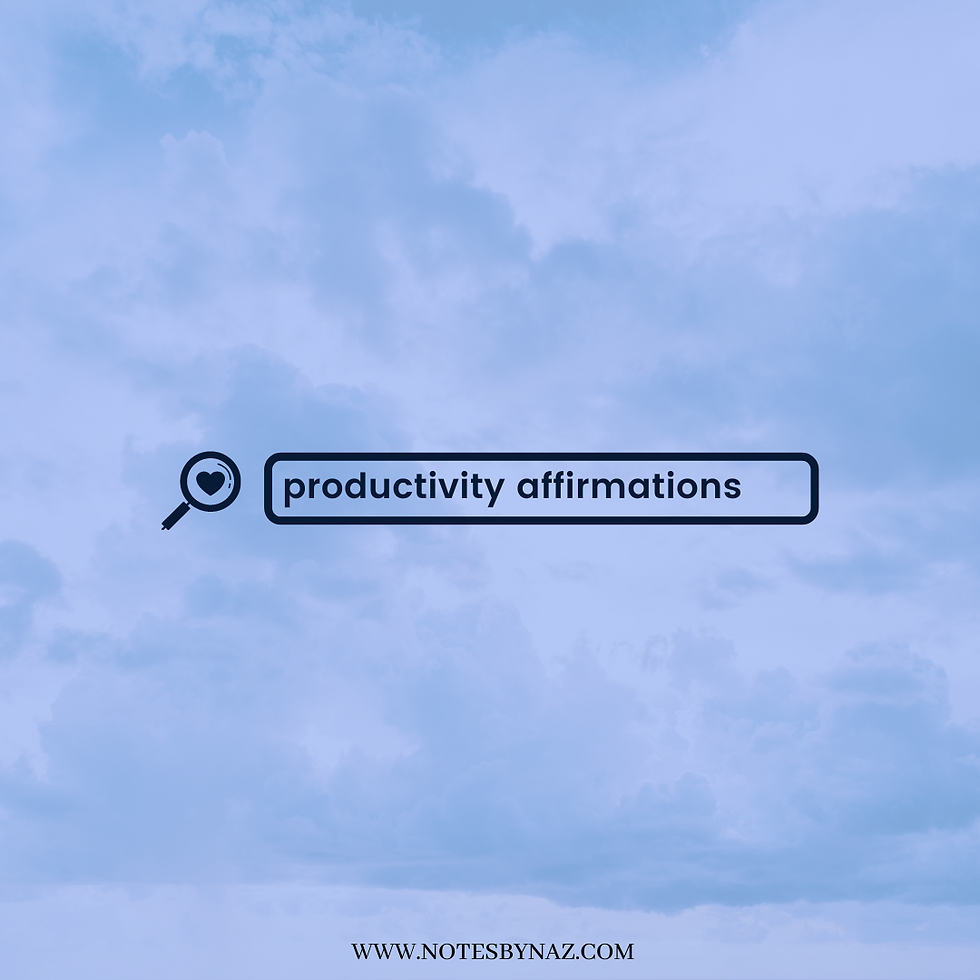 productivity affirmations