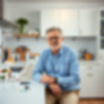 American male middle age Patient sitting beside medication from Pharmacy Near me, Health Hub Pharmacy