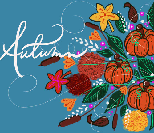 Autumn (Blue Background) | Jeff Tadsen Art