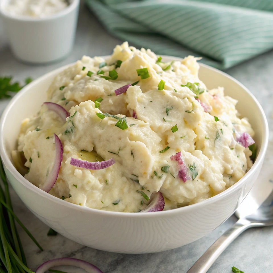 EIn traditioneller Südtiroler Kartoffelsalat