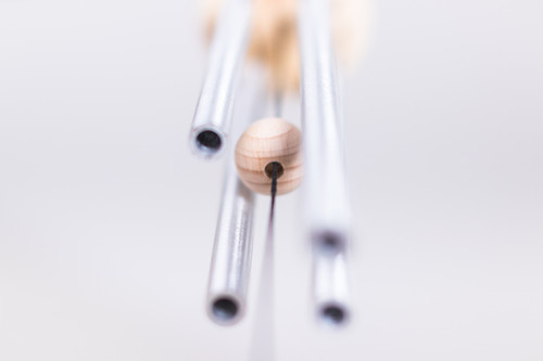 Campanello A Vento Legno Forma C - Decorazione Rustica Per Porte E Giardini - Foto 9