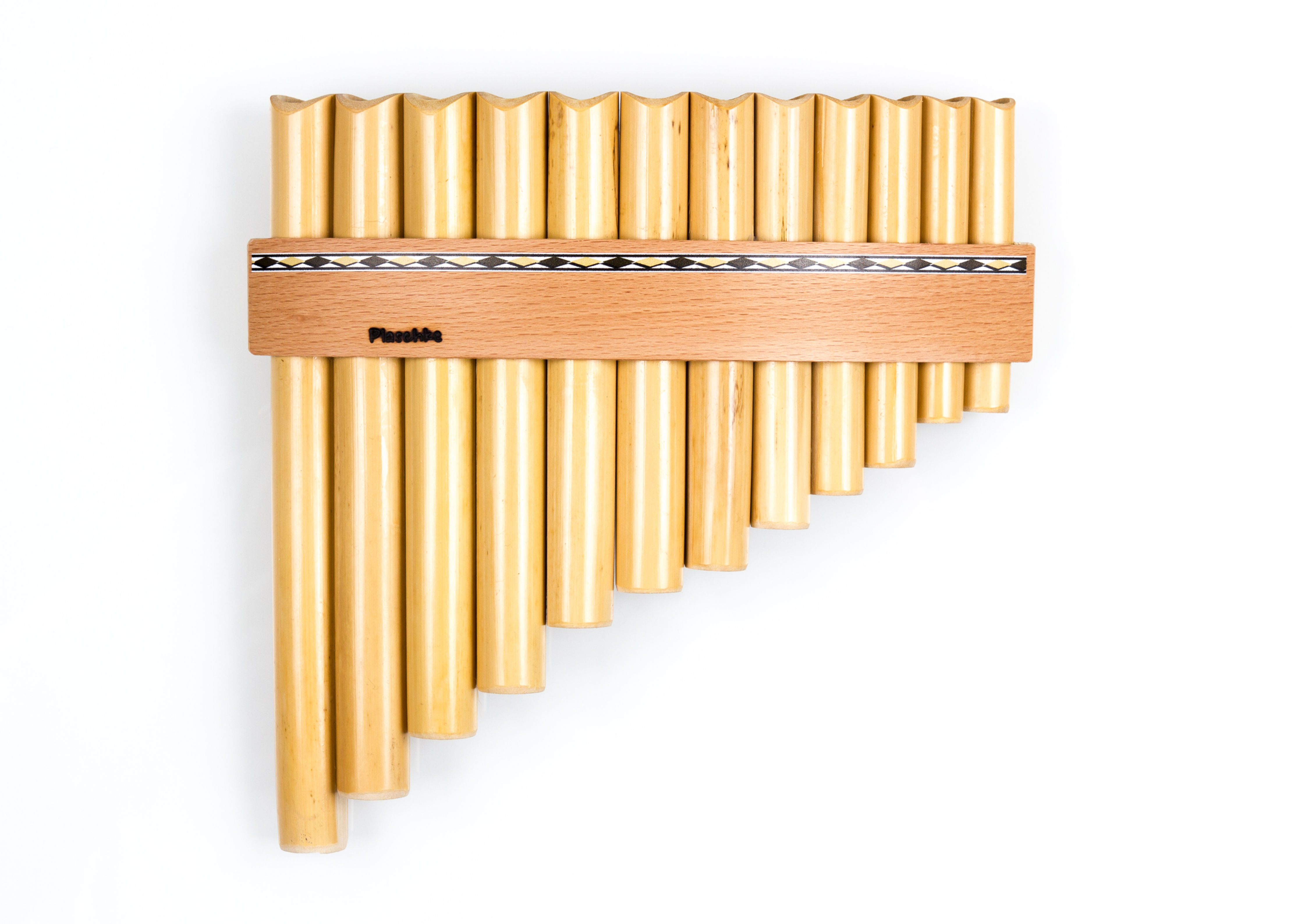 Pan flute R12 tones/tubes in C major & G major made of bamboo | Plaschke Instrum