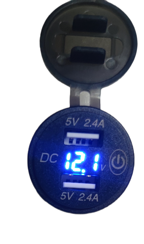 Thumbnail: USB socket 4.8amp with Voltmeter and touch switch round
