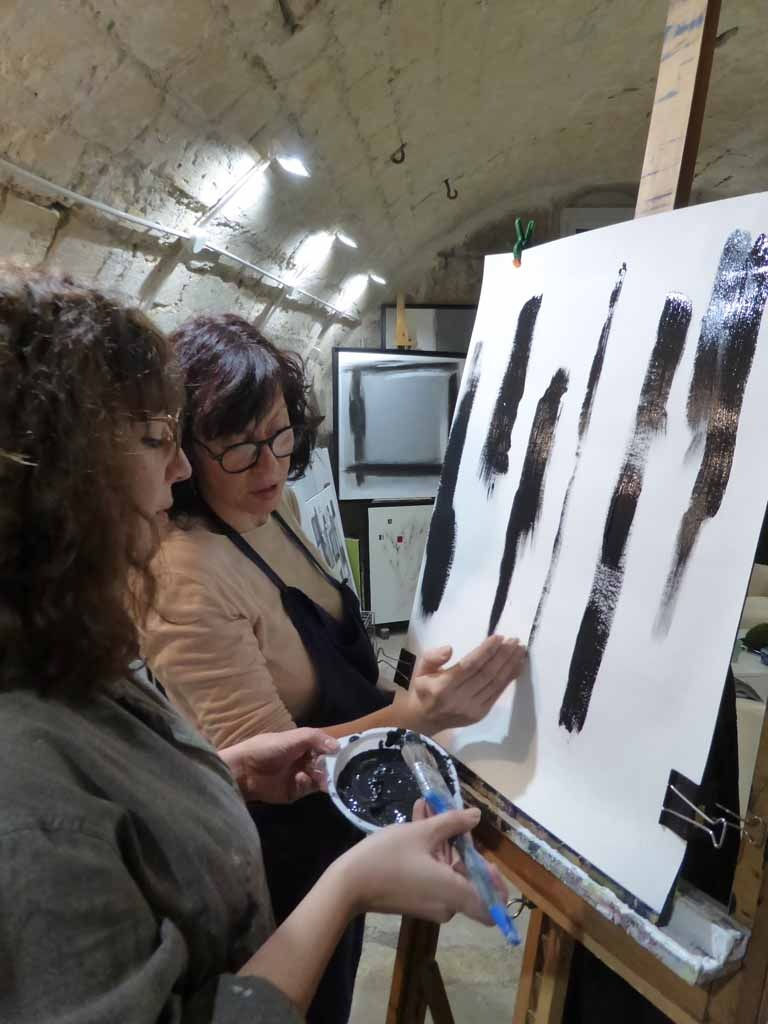 cours de peinture individuel à l'atelier de Sylvie B. à tours