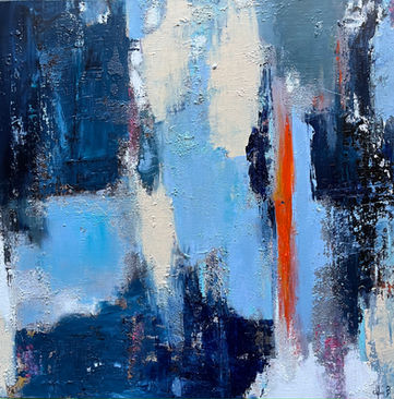 tableau d'art abstrait de l'artiste tourangelle Sylvie B. "Les pigments de l'âme