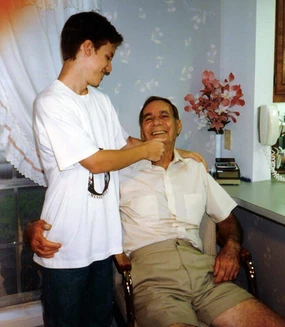 Pop and I goofing around