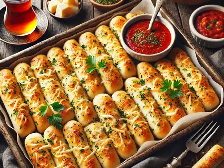 Peynirli Ekmek Çubukları: Kolay ve Lezzetli Bir Atıştırmalık
