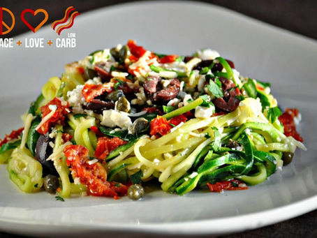 Spicy Chicken Mediterranean Squash Pasta 