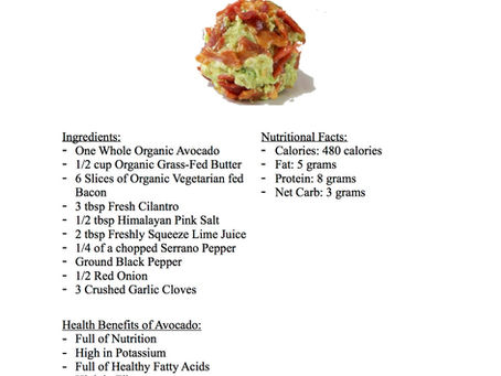 Ketogenic Guacamole Bacon Balls Recipe