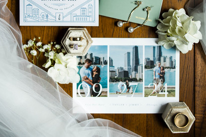 Wedding details with pearls and white floral.