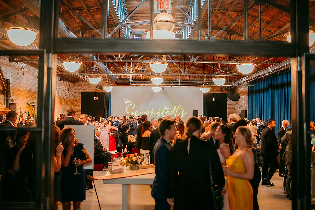 Stunning shot of venue grand entrance. 