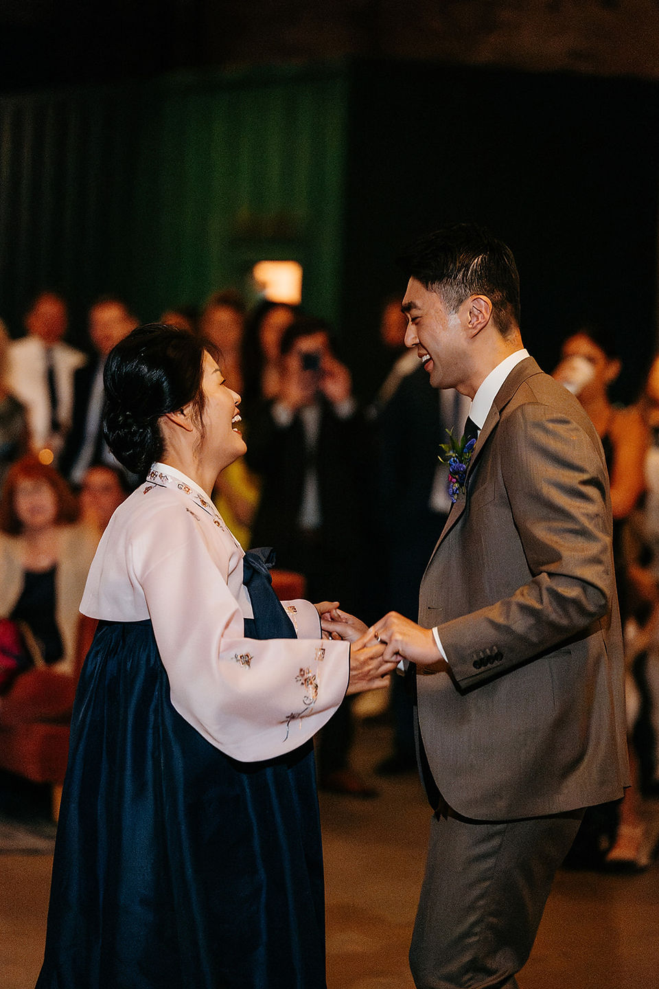 Sweet mother and groom dance