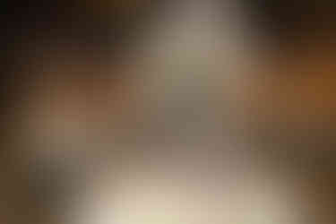 Feathery and floral table centerpieces.