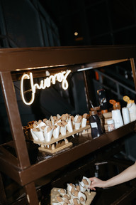 Churro cart at Chicago wedding.