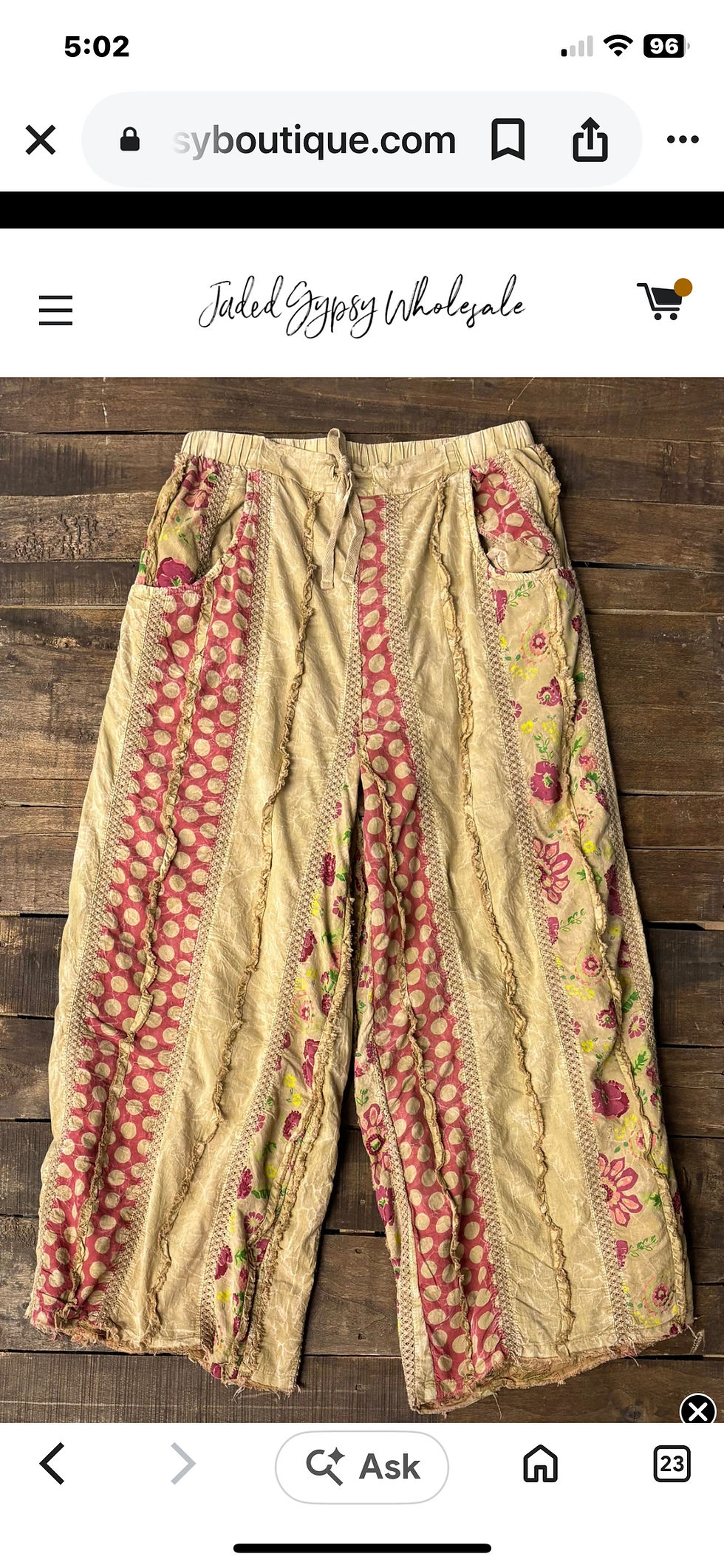 Thumbnail: Jaded Gypsy Garden Day Dream Pants