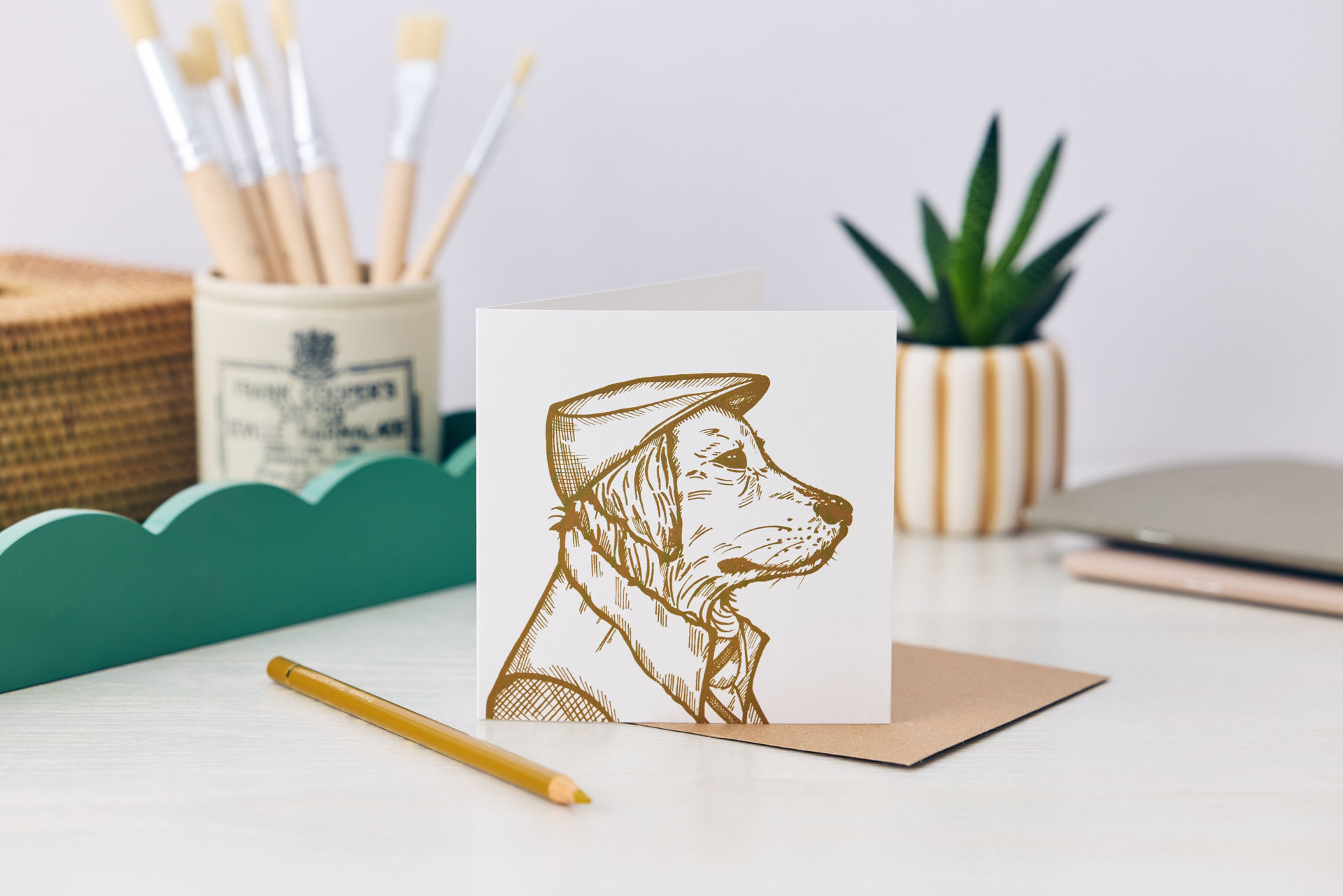 Ted Retriever Greetings Card