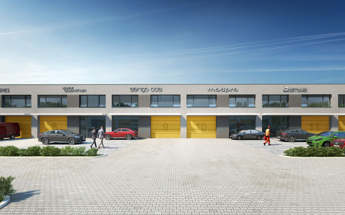 Boxy Modřice Brno čelní pohled