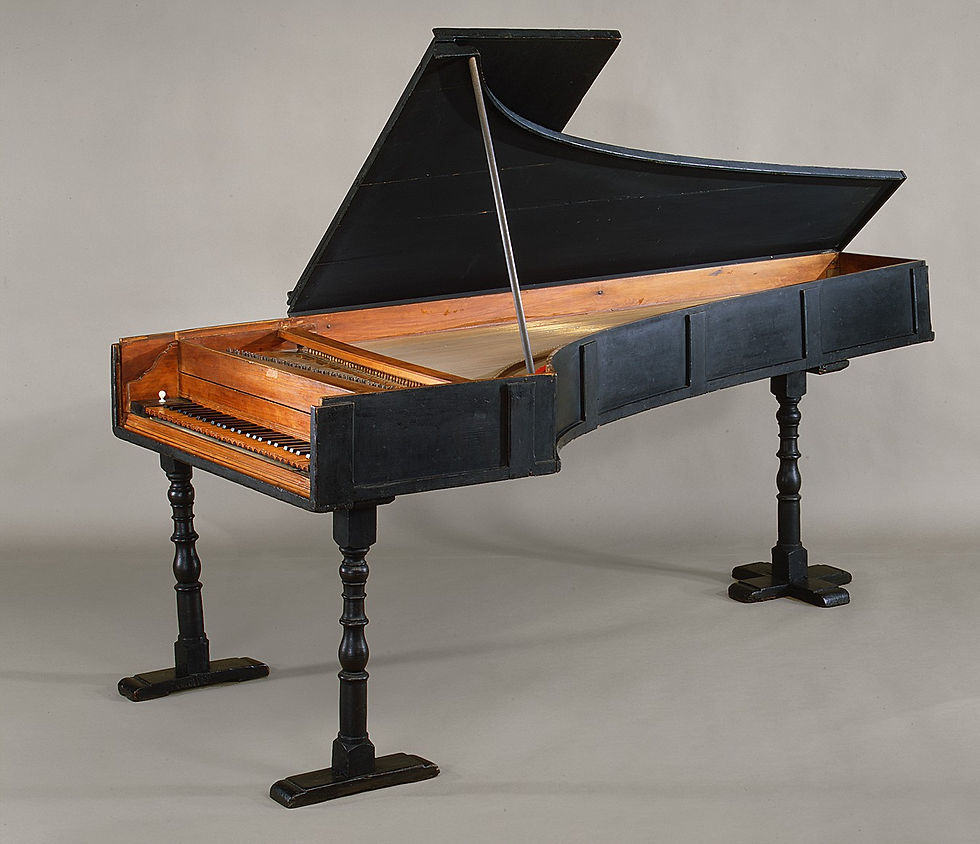 Florencia, 1720. Pianoforte de B. Cristofori. 2,28m, do2-fa6. N. York, Met.