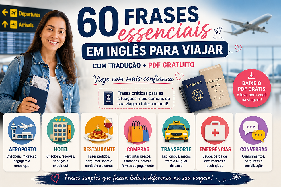 60 Frases Essenciais em Inglês para Viagens (com Tradução)