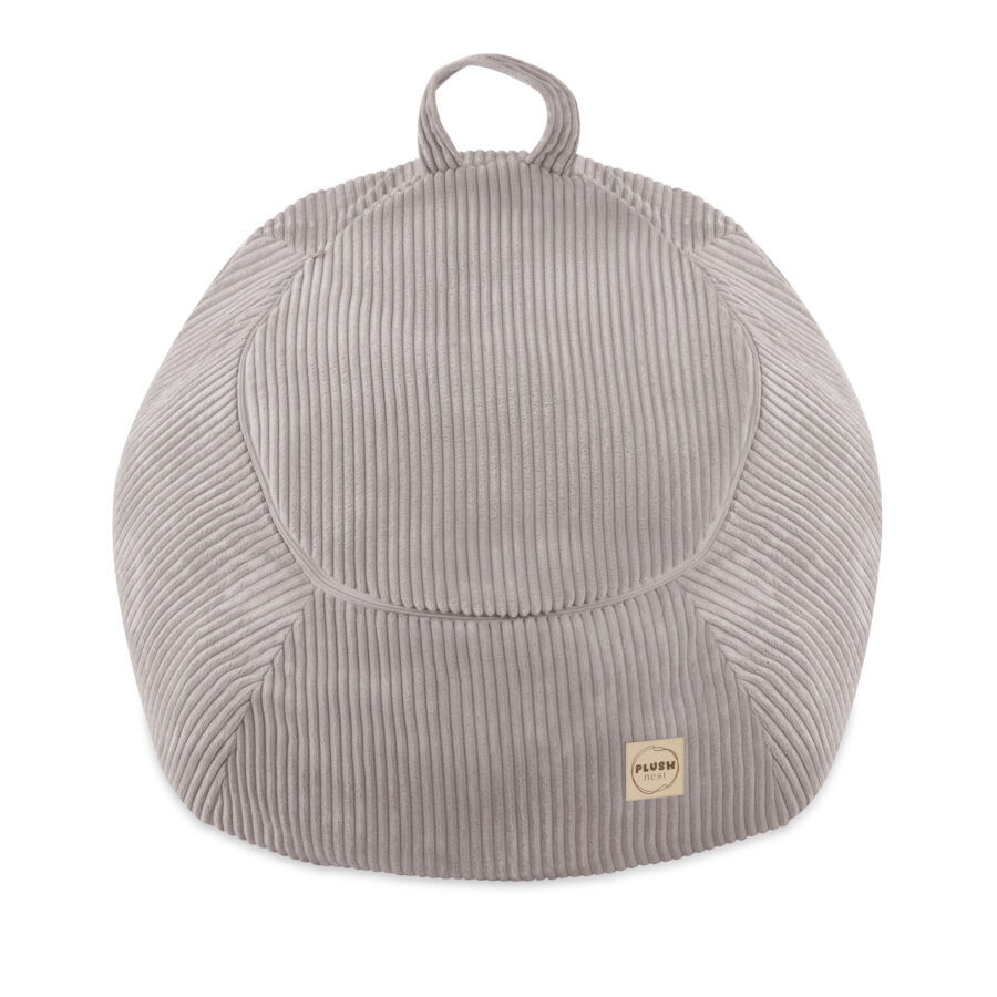Thumbnail: PLUSH NEST toy and plush toy cover bag, children’s pouffe, beige, premium corduroy
