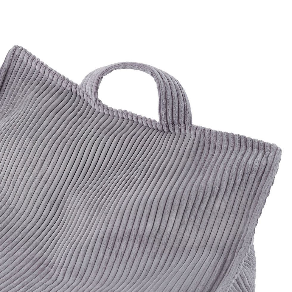 Thumbnail: PLUSH NEST Puffy Square Kids Armchair, beige, corduroy