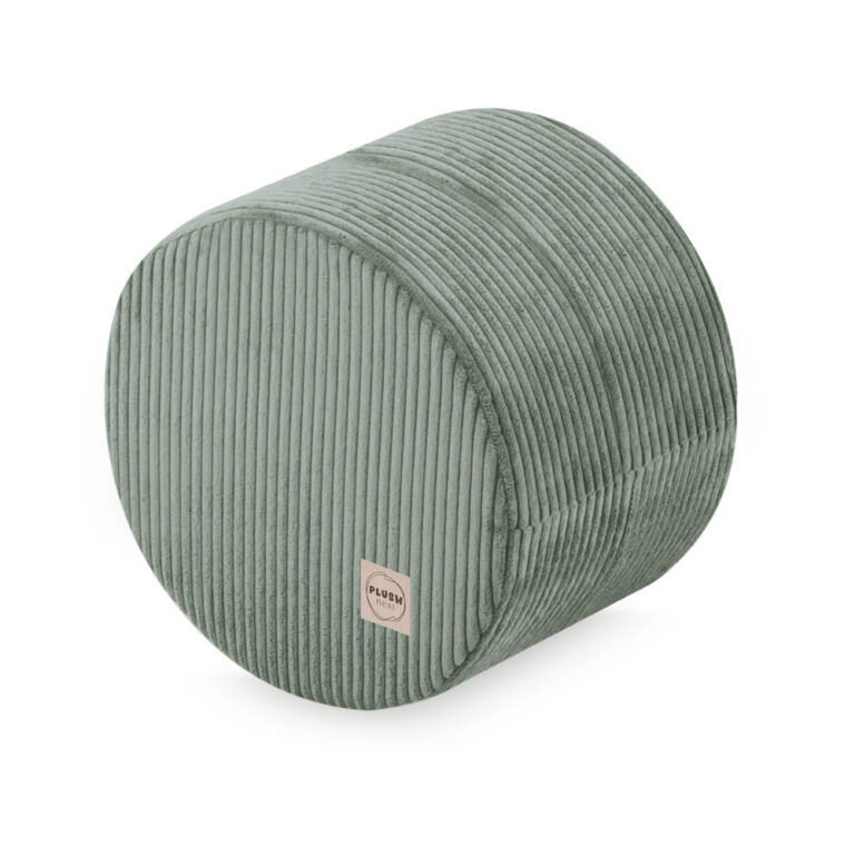 Sīktēls: PLUSH NEST apaļais pufs 40×30 cm, zaļš, velvets