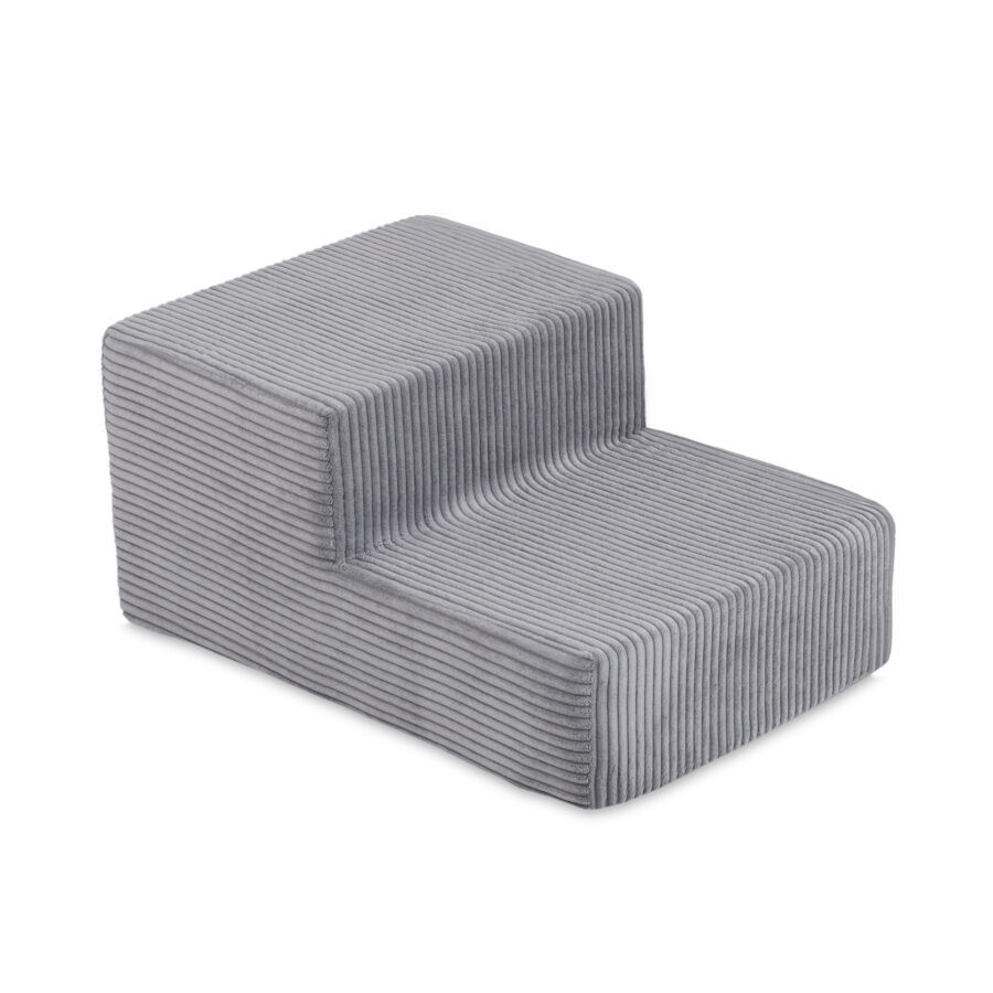 Sīktēls: PLUSH NEST Bērnu Mīksto kluču komplekts – baseins + 4 elementi, pelēks, velvets