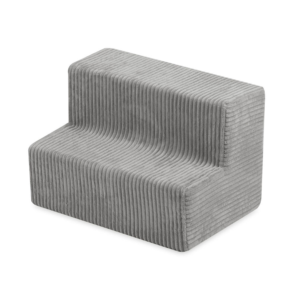 Sīktēls: PLUSH NEST Bērnu Mīksto kluču komplekts – baseins + 8 elementi, pelēks, velvets