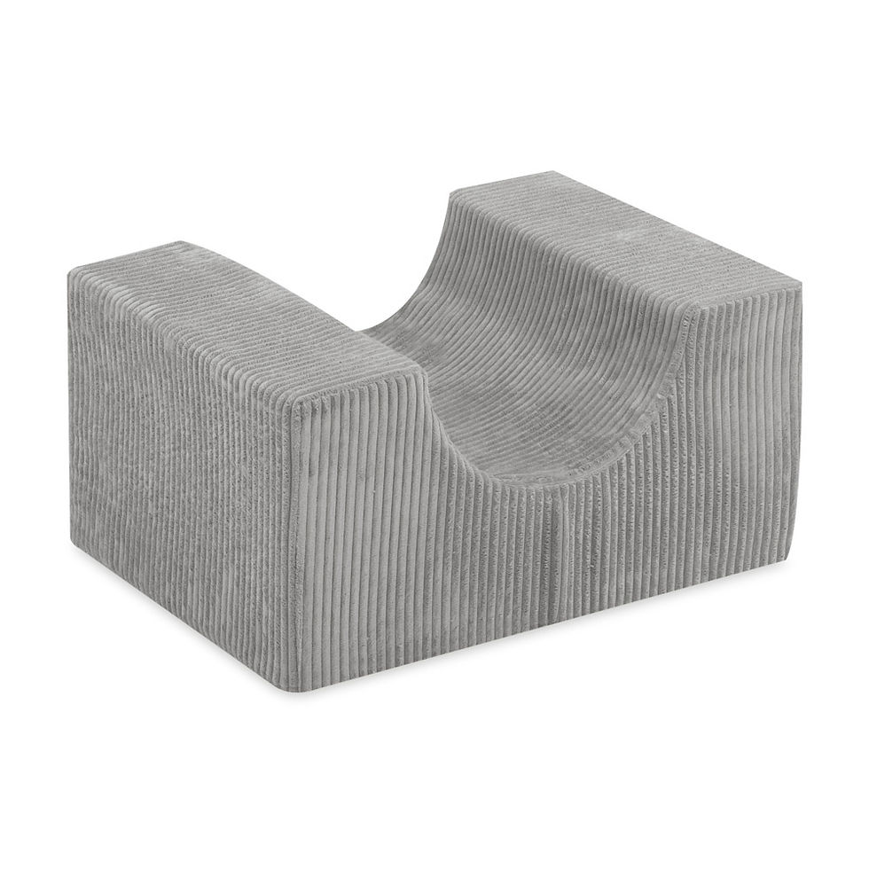 Sīktēls: PLUSH NEST Bērnu Mīksto kluču komplekts – baseins + 8 elementi, pelēks, velvets