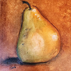 oil painting fruit pear art Class at the Prairie Arts Center in North Platte nebraska