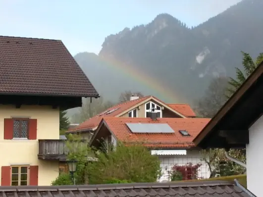 The view from our Gasthaus on our last visit to Oberammergau.